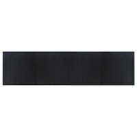 alfombra rectangular bambu negro 100x400 cm vidaxl