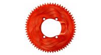 alugear round narrow wide 110 bcd 4 hole asymmetrical shimano 1x12 speed road   gravel plato rojo