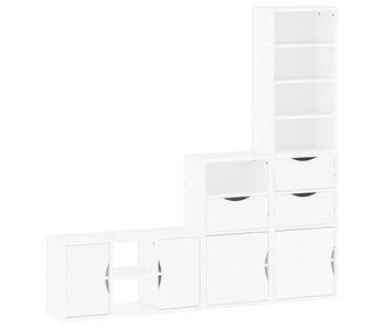 Muebles de tv 4 uds. con almacenaje 
