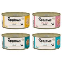 applaws en caldo 24 x 156 g latas para gatos - pack ahorro - pack mixto 4 variedades