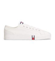 tommy jeans para mujer en0en02956 zapatillas de lona archive con logo blanco 40 plano cordones casual