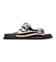 carmela para mujer 16305604-cebra sandalias de piel 163056 blanco 36 plano hebilla casual animal print