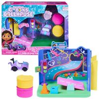 spin master - la casa de munecas de gabby - sala de juegos de carlita - sala de juegos felincreible con el coche de juguete carlita 2 accesorios 2 muebles y 2 cajas sorpresa - 6064149 - juguetes