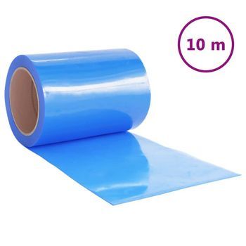 Tira De Cortina Para Puertas Pvc Azul 300x2,6 Mm 10 M Vidaxl