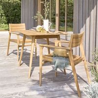 salon de jardin de madera de teca maciza 24 pers