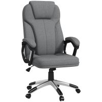 vinsetto silla de oficina giratoria con altura ajustable 66x75x110-120 cm gris