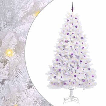 Árbol De Navidad Artificial Con Ramas Articuladas Blanco 270 Cm Vidaxl