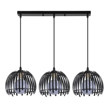 FABRILAMP Lámpara de techo alargada Latina Negra 3xe27 Regx74x20cm