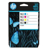hp 963 black and colour original standard capacity ink cartridge multipack 6zc70ae