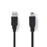goobay cable usb-a 20 a mini usb machomacho 18m negro