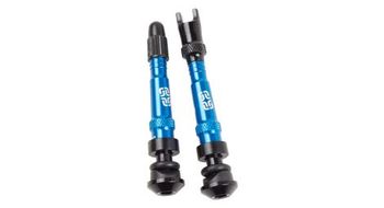 E thirteen kit 2 tubeless valves 17 27mm aluminium blue