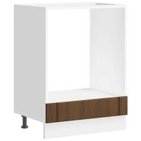 armario de horno lucca madera contrachapada roble marron vidaxl