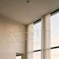 lampara de arana moderna y elegante de bronce y cobre con luces led unicas caren firefly brillo deslumbrante diseno de luciernagas ideal para comedor