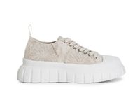 zapatillas deportivas de tejido deshilachado beige