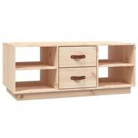 mesa de centro de madera maciza de pino 100x50x41 cm