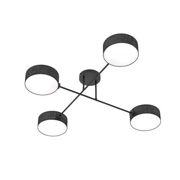 Lámpara de techo lorix negro (4 luces)