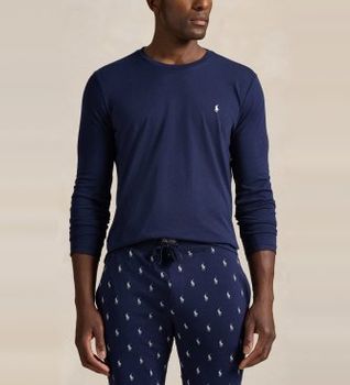 Polo Ralph Lauren para hombre. 714844759002 Camiseta de dormir de punto de algodón marino (XXL), Homewear, Manga larga