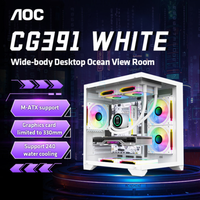 aoc cg391 caja de pc caja de escritorio para juegos matx admite enfriamiento de agua 240 con 3 ventiladores caja de computadora sala de vista al mar mirerrmire