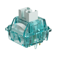 akko creamy cyan switch 5 pines 50  7gf clicky switch lubrado en fabrica compatible con teclado mecanico mx para pc gamer 45 piezas