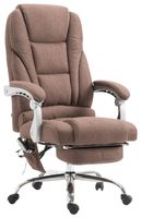 silla de oficina giratoria regulable en tela marron
