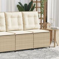 sillon reclinable de jardin  silla de exterior con cojines ratan sintetico beige cfw247384