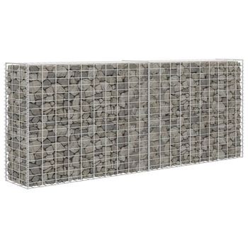 Cesta De Muro De Gaviones | Gavión Para Piedras | Gavión Decorativo Acero Galvanizado 85x30x200 Cm Cfw666393
