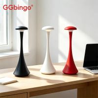 lampara de mesa ggbingo con forma de hongo recargable inalambrica tactil creativa con usb-c luz de ambiente para dormitorio
