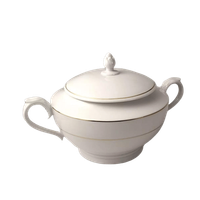 sopera de porcelana blanca 25 l bremen 1 tapa de porcelana filo de oro edicion limitada