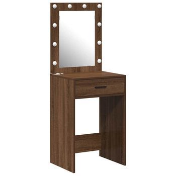 Mesa Tocador | Mesa De Maquillaje Roble Marrón 50 X 41 X 135 Cm Madera De Ingeniería