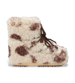 Moon Boot para mujer. 80D1409690 Botines Icon Low Curly beige (39/41), Plano, Cordones, Casual