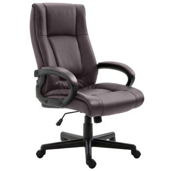 Silla De Oficina Xl Sparta Imitación Cuero Simil Cuero Marrón 70x66x106 Cm Clp