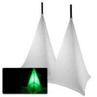 soportes para altavoces vonyx con fundas lycra blanca 120 cm juego 2