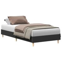 estructura de cama sin colchon madera negra 90x200 cm vidaxl