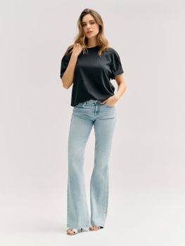 Jeans Bootcut De Tiro Bajo