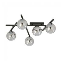 plafon de techo tramas grafito 5 luces