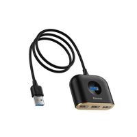 hub baseus 4 puertos 480 mbps square round usb 32 gen 1 negro 1 m