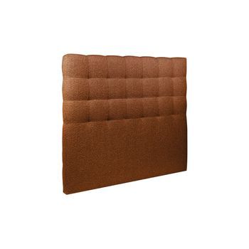 Cabecero Acolchado De 140 Cm - Tejido Rizado Terracota