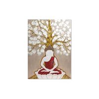 decoracion pared nacar resina 70x4x100 buda arbol