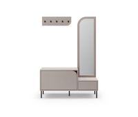 mueble recibidor zapatero crema con espejo bea