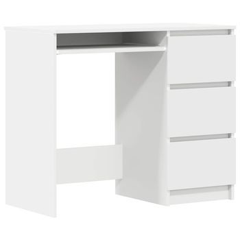 Mesa De Escritorio | | Escritorio De Despacho | Escritorio De Madera Contrachapada Blanco 90x45x76 Cm