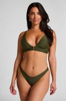hunkemoller braguita de bikini de corte alto luna verde