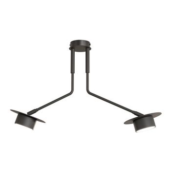 Lámpara de techo tevra negro (2 luces)