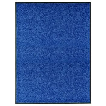 Felpudo Lavable Azul 90x120 Cm Vidaxl
