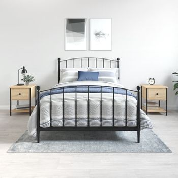 Pack 2 Uds Mesita Noche | Mesilla De Noche Madera Ingeniería Roble Sonoma 34x35,5x45 Cm Cfw352083