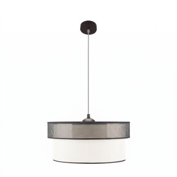 Lampara Colgante FELIX Negro/blanco 1 luz FABRILAMP