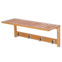 perchero pared bambu 50x16x175 cm bambu natural