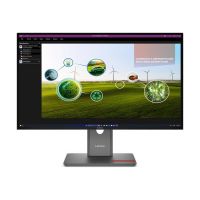 monitor lenovo thinkvision p27q-40 27 qhd 120hz ips con hdr10 camara y altura ajustable