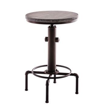 Mesa Lumos Industrial Look & Ø 50 Cm Madera Bronce Ø 39 Cm Clp