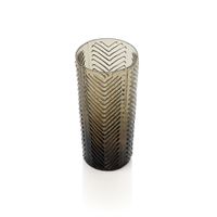 vaso de vidrio en marron ahumado 10x10x175 cm