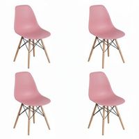 pack 4 sillas nordicas rosa estilo escandinavo